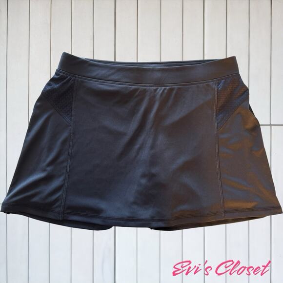 Champion Womens Activewear Gym Workout Tennis Skirt Skort w/ Pocket Grey Sz L - Picture 2 of 8